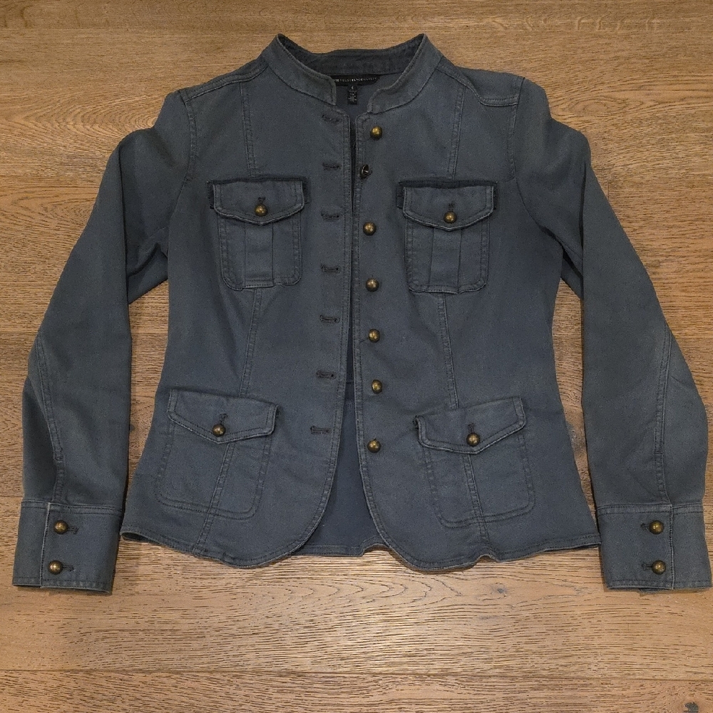 White House Black Market Charcoal Utility Jacket